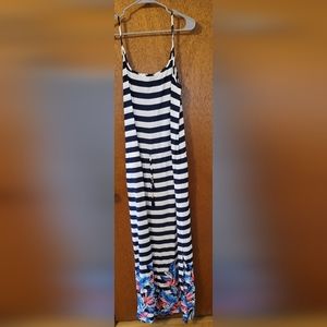 Tommy Bahama Size Large blue and white Stripe dress
